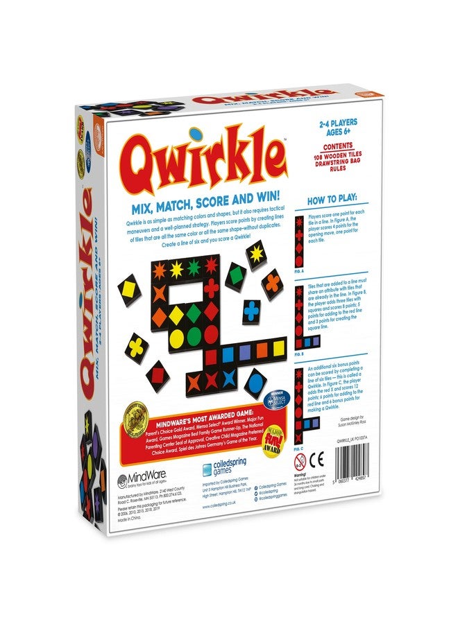 Mindware | Qwirkle UK Edition | Board Game | Ages 6+ | 2-4 Players | 45 Minutes Playing Time - Image 3